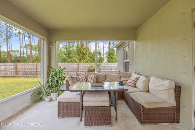 view of sunroom / solarium