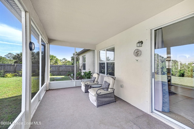 view of sunroom