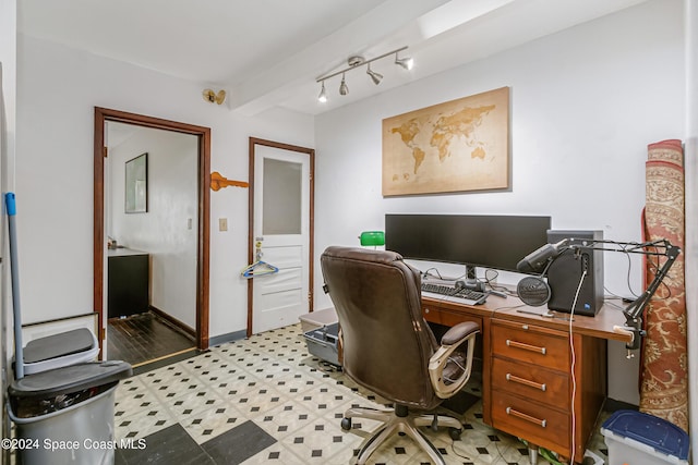 415 Audubon Dr, Melbourne, FL 32901 - home office with light floors and baseboards