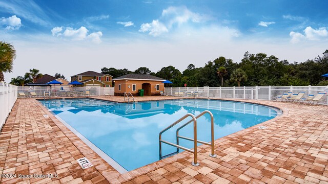 view of pool with a patio area