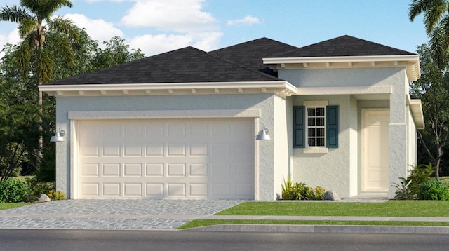 view of front of house featuring a garage