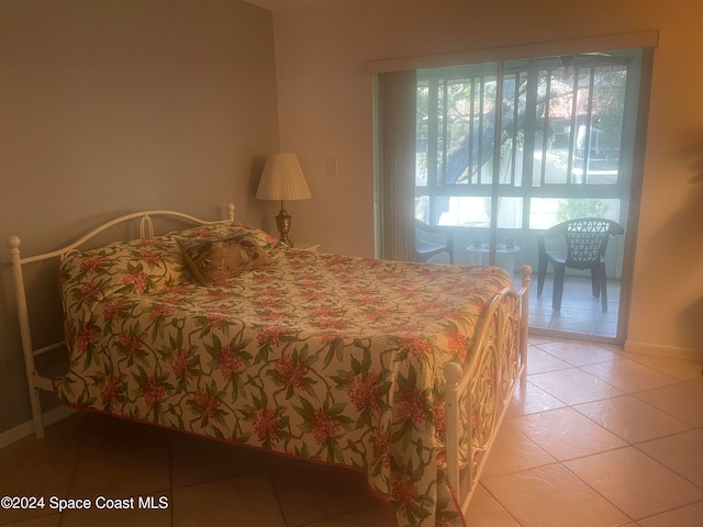 view of tiled bedroom