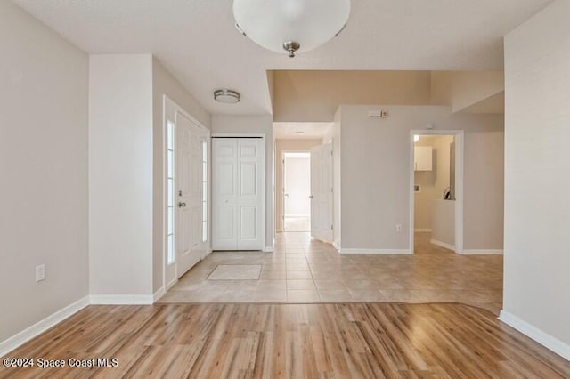 foyer featuring light hardwood / wood-style flooring