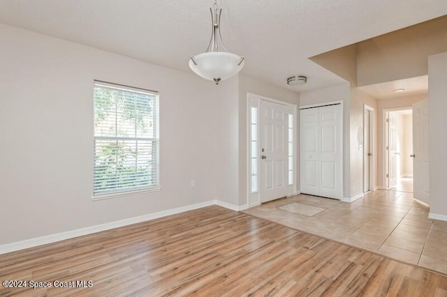 foyer featuring light hardwood / wood-style flooring