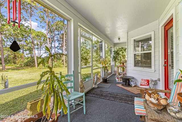 view of sunroom