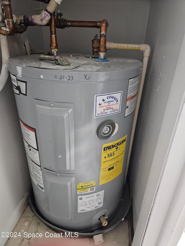 utilities featuring electric water heater