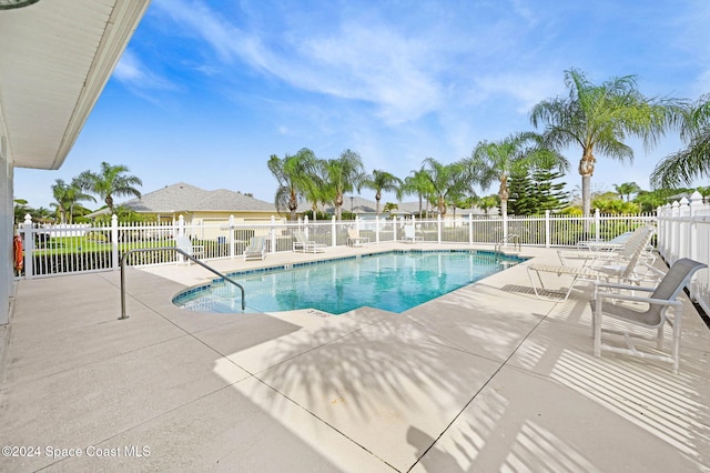 view of pool with a patio area