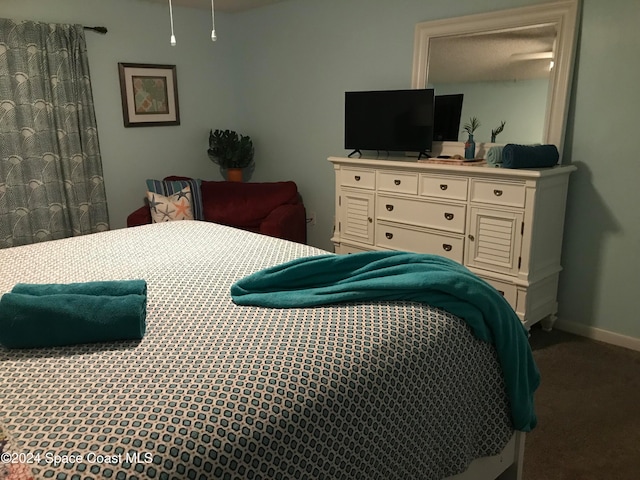 bedroom with carpet floors