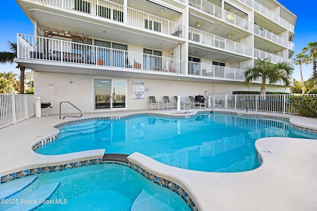 view of pool with a patio