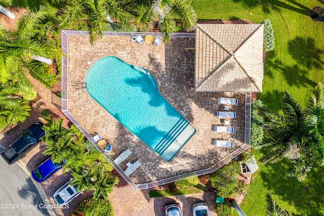 birds eye view of property