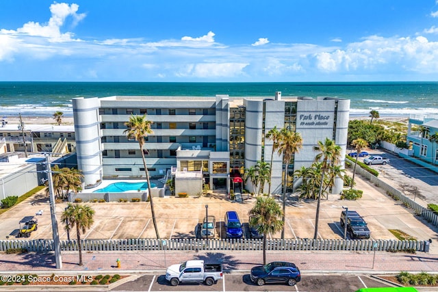 view of property with a water view