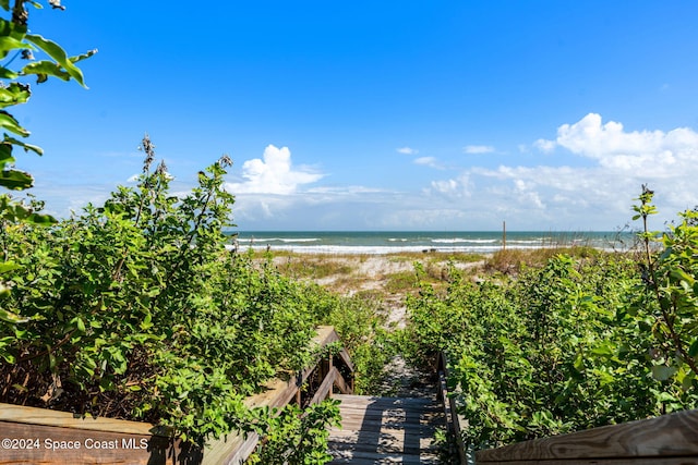 property view of water with a view of the beach