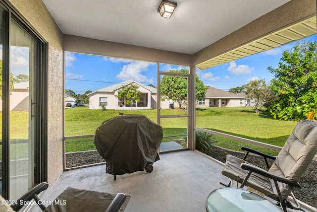 view of sunroom