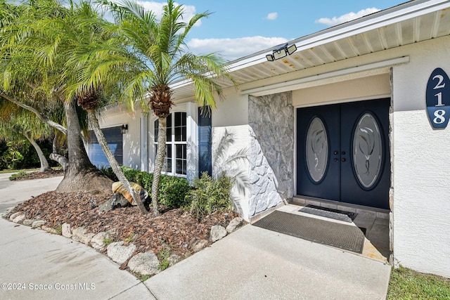 view of doorway to property