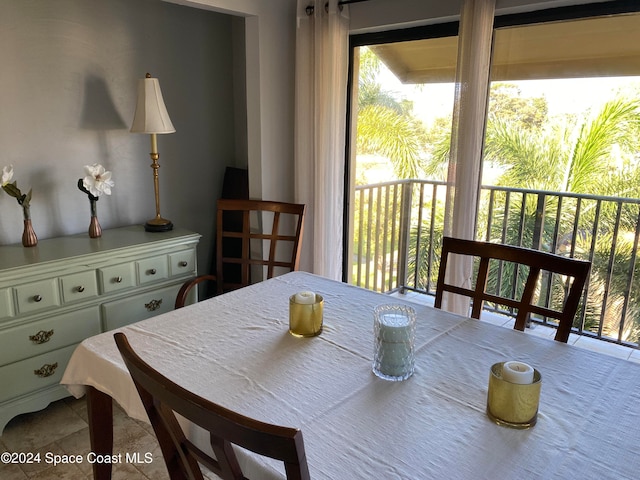 view of dining space