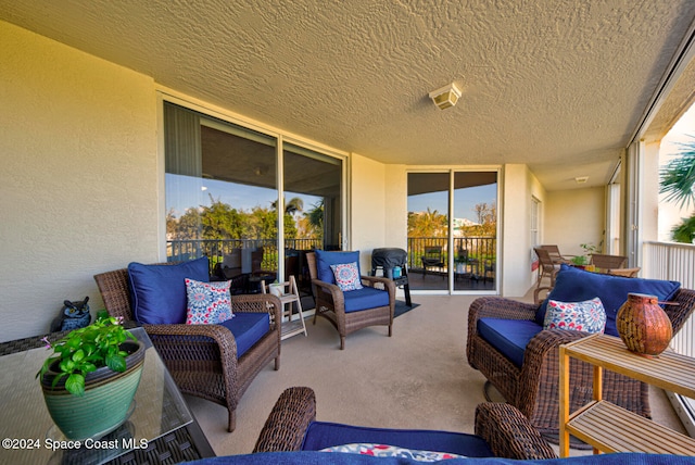 view of patio / terrace featuring an outdoor living space