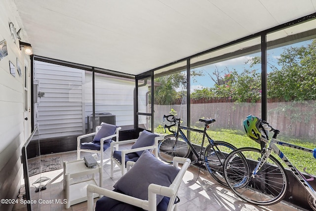 view of sunroom