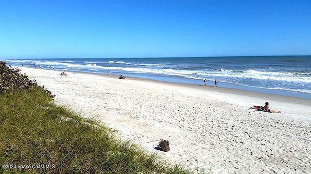 property view of water with a beach view