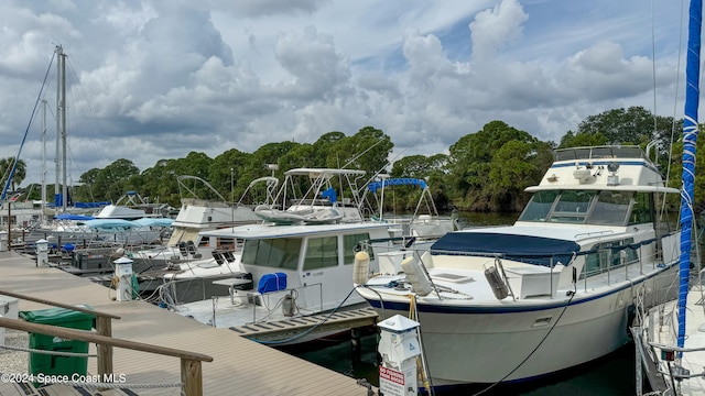 view of dock area