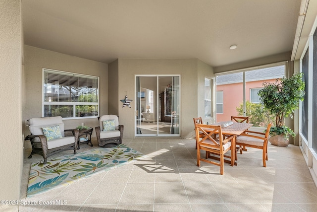 sunroom with a healthy amount of sunlight