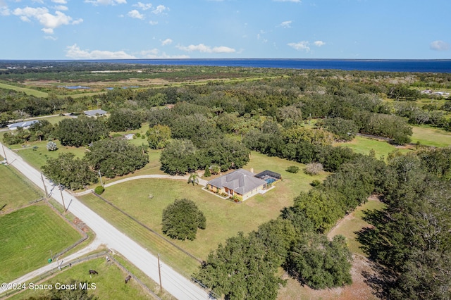 drone / aerial view with a rural view