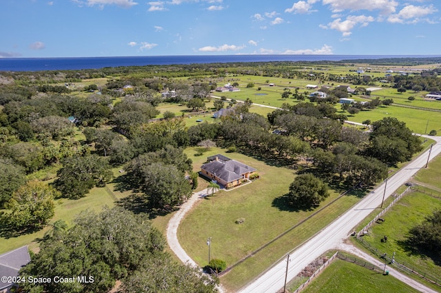 bird's eye view with a rural view