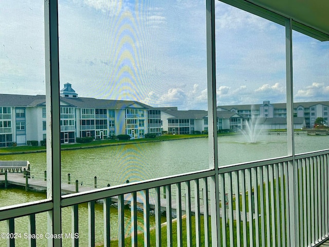 view of water feature