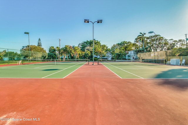 view of tennis court