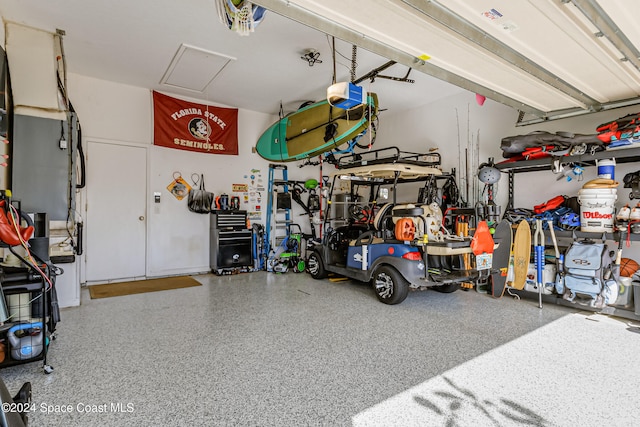 garage featuring a garage door opener