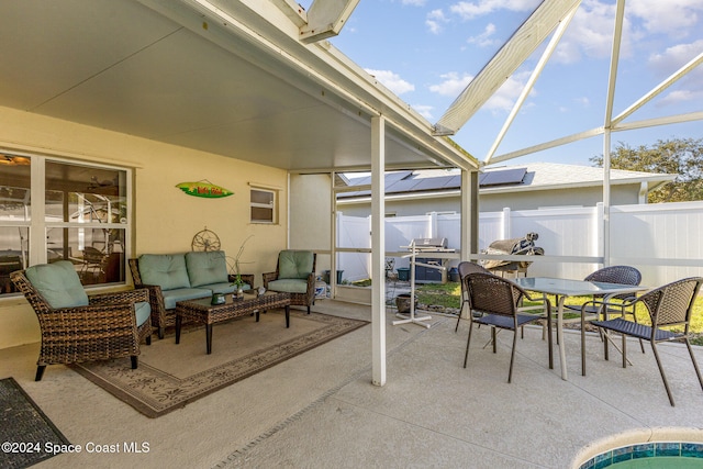 view of sunroom