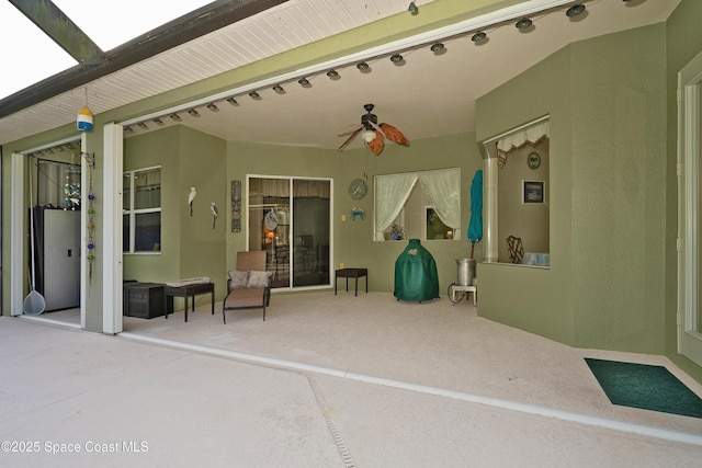 view of patio / terrace with ceiling fan