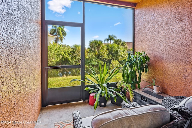 view of sunroom