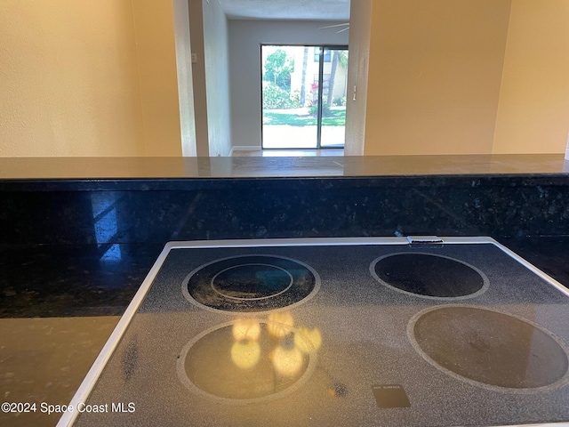 interior details with cooktop