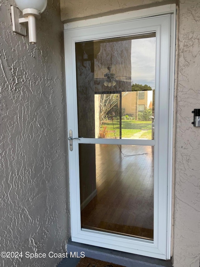 view of doorway to property