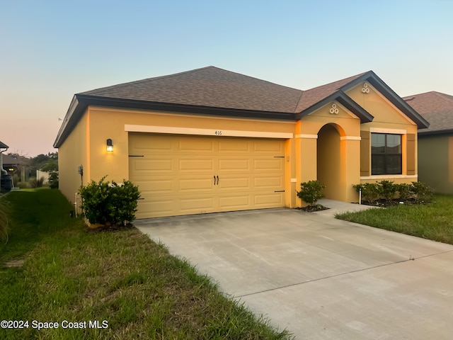 view of front of house featuring a garage