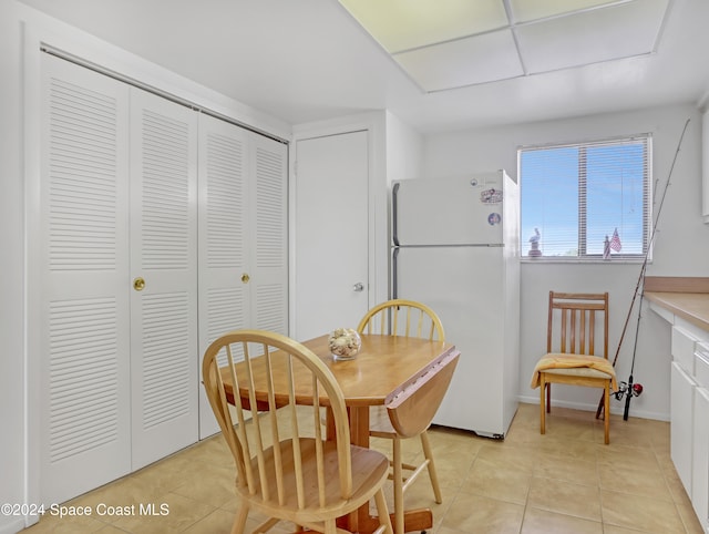 view of tiled dining room