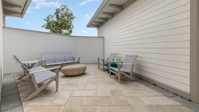 view of patio featuring outdoor lounge area