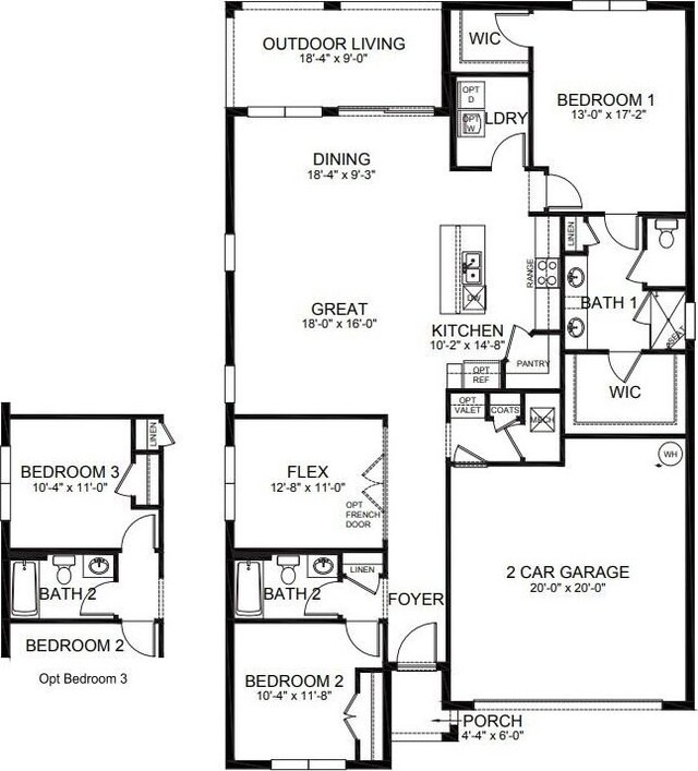 1366 Criswell Ln SE, Palm Bay, FL 32909 - home floor plan