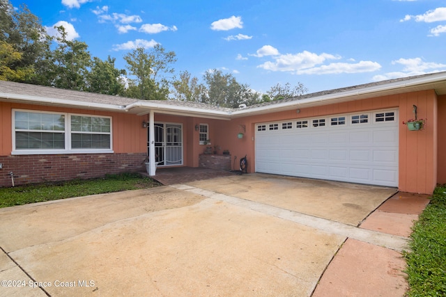 ranch-style house with a garage