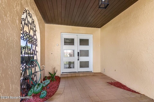 view of doorway to property