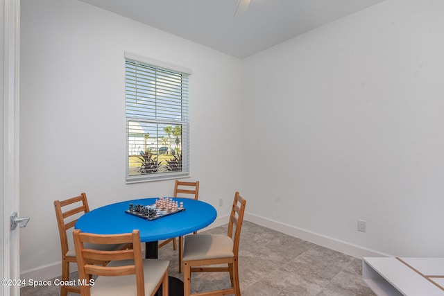 view of dining space