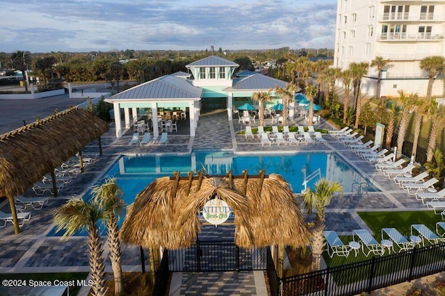 view of pool with a patio