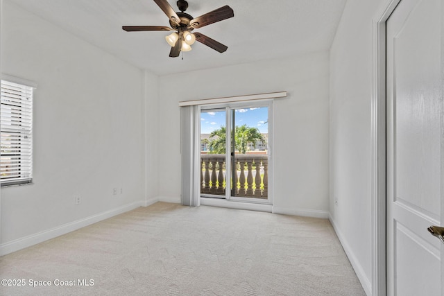 4975 Dixie Hwy NE Unit 201, Palm Bay, FL 32905 - carpeted spare room featuring ceiling fan and baseboards