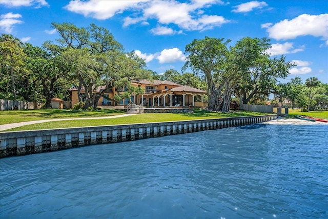 808 N Riverside Dr, Indialantic, FL 32903 - view of pool with a water view