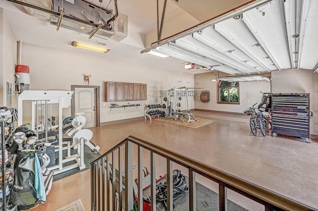808 N Riverside Dr, Indialantic, FL 32903 - exercise room with baseboards and a garage