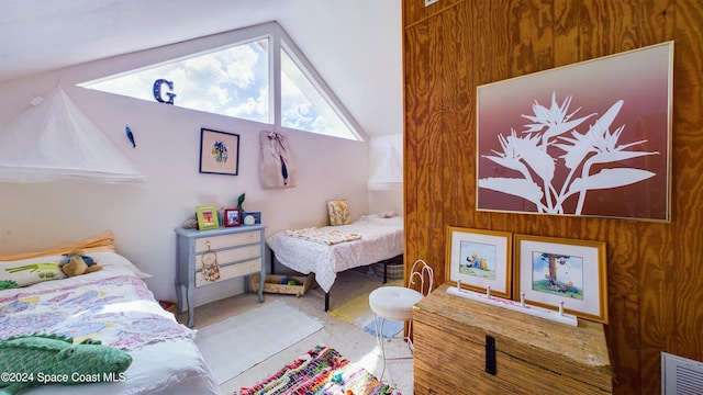 5232 Marina Dr, Bokeelia, FL 33922 - bedroom with visible vents and vaulted ceiling