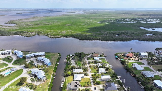 5232 Marina Dr, Bokeelia, FL 33922 - birds eye view of property featuring a water view and a residential view