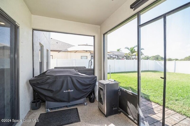 view of sunroom