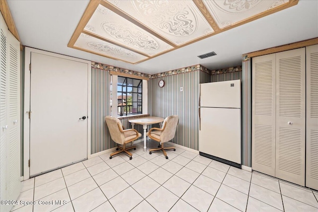 view of tiled dining space