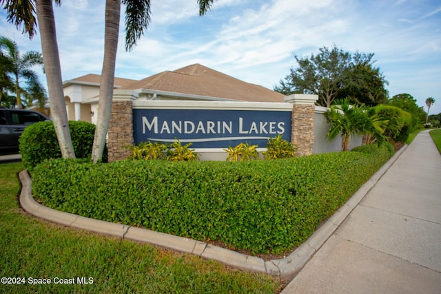 view of community sign